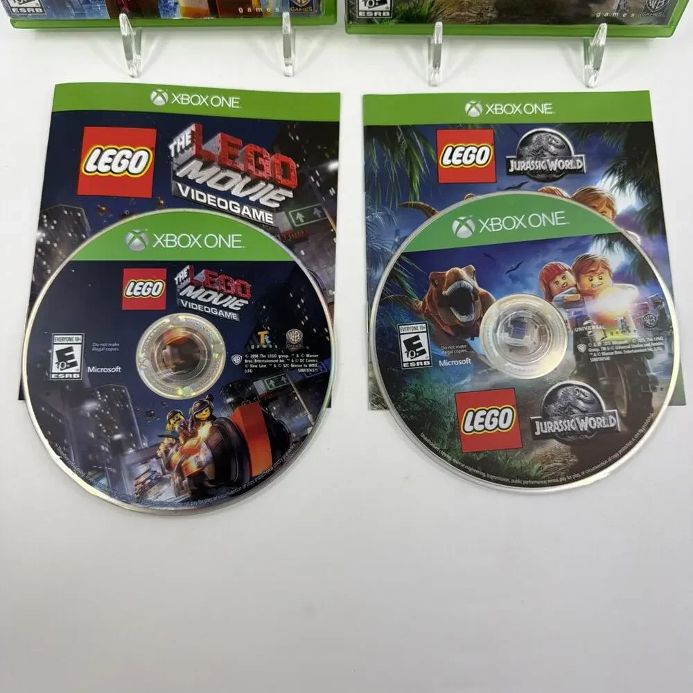 Xbox One LEGO Game Lot of 2 LEGO Movie Video Game & Jurassic World CIB Tested